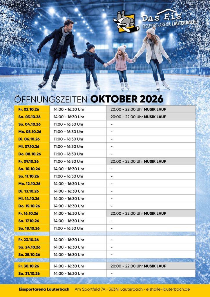 Öffnungszeiten Oktober